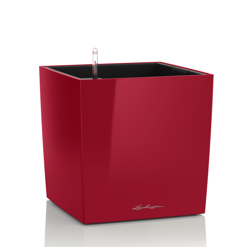 LECHUZA CUBE PREMIUM 30 SET COMPLET ROSU 16467