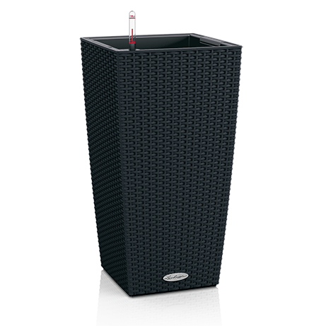 LECHUZA CUBICO COTTAGE 30/56CM SET COMPLET NEGRU GRAFIT 15123