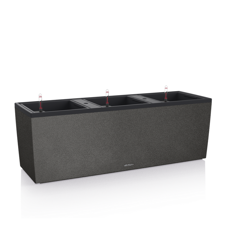 LECHUZA TRIO STONE 30 100/32/34CM SET COMPLET NEGRU GRAFIT 15046