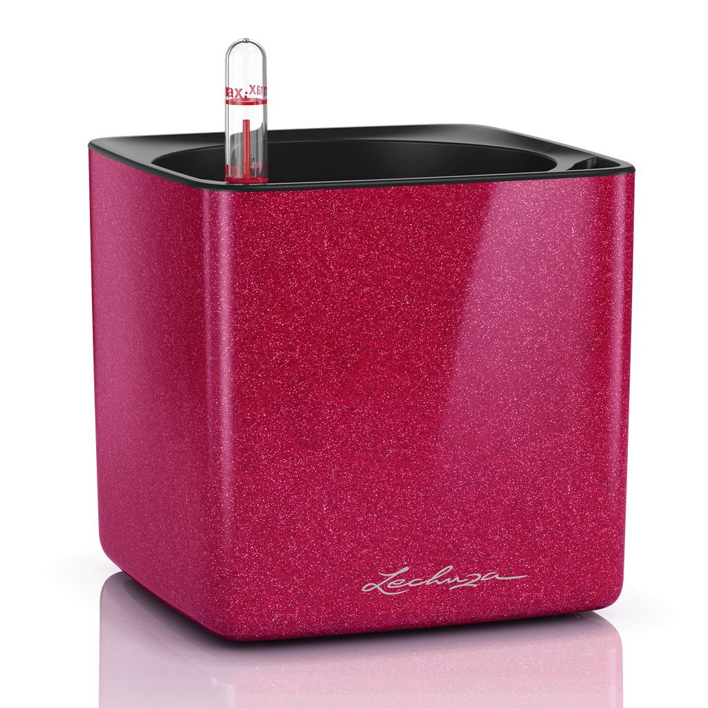 LECHUZA CUBE GLOSSY 14 SET COMPLET ROZ CHERRY PIE 13514