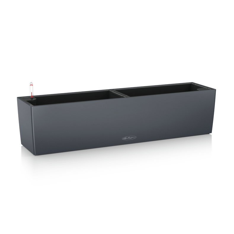 LECHUZA BALCONERA COLOR 80/19/19CM SET COMPLET GRI INCHIS/SLATE 15683