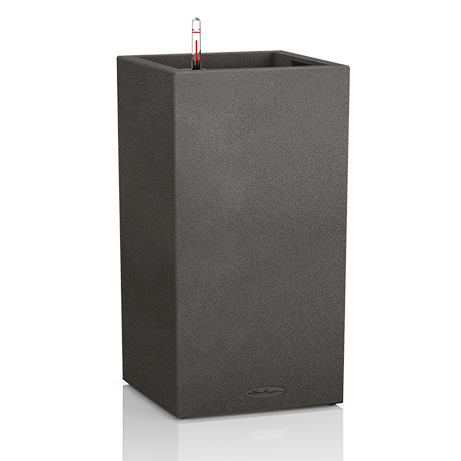 LECHUZA CANTO STONE HIGH 30/56CM SET COMPLET NEGRU GRAFIT 13602