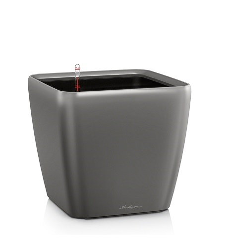 LECHUZA QUADRO PREMIUM 28/26CM LS SET COMPLET CHARCOAL 16143