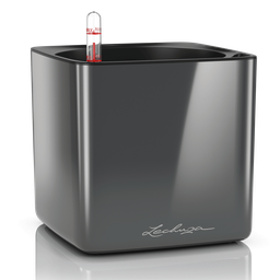 [91L13521] LECHUZA CUBE GLOSSY 16 SET COMPLET CHARCHOAL 13521