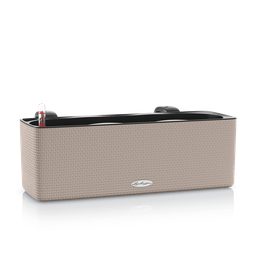 [91L13686] LECHUZA CUBE COLOR TRIPLE 40/14/14CM SET COMPLET BEJ NISIPIU (SISTEM PRINDERE INCLUS) 13686